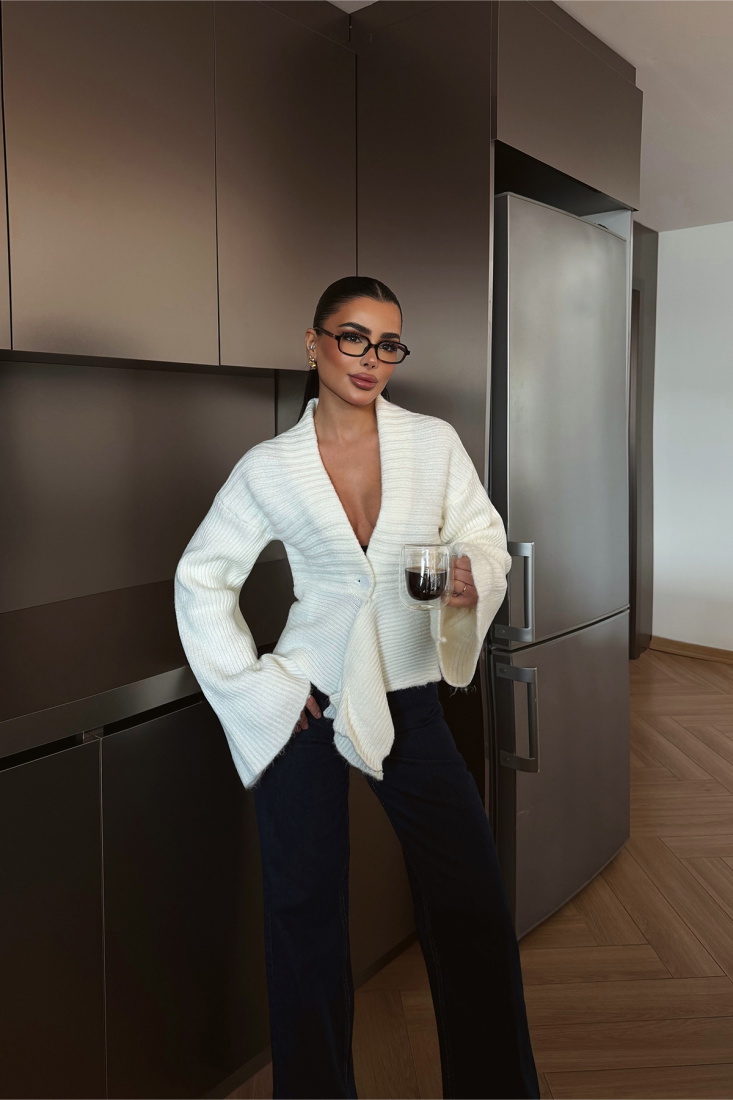 Krem Martinea Triko Hırka ATE-4616 - EYYO