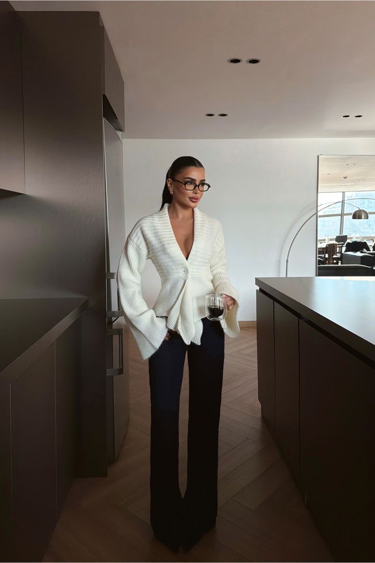 Krem Martinea Triko Hırka ATE-4616 - EYYO