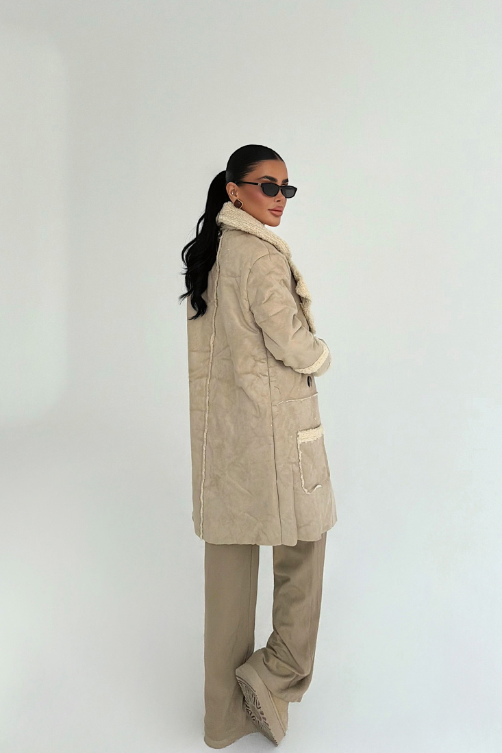 Krem Fleming Ceket ATE-3782 - EYYO