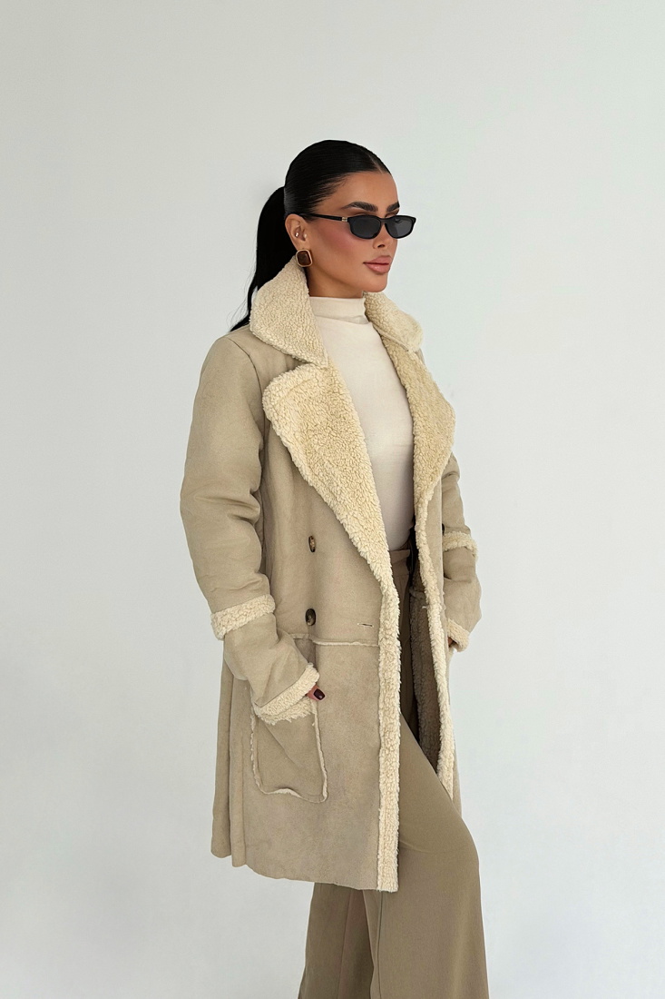 Krem Fleming Ceket ATE-3782 - EYYO