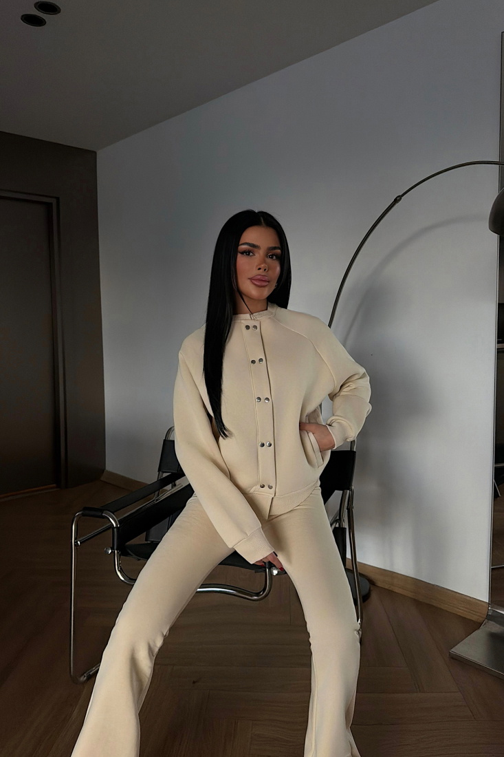 Krem Perdita Eşofman Takımı ATE-4286 - EYYO