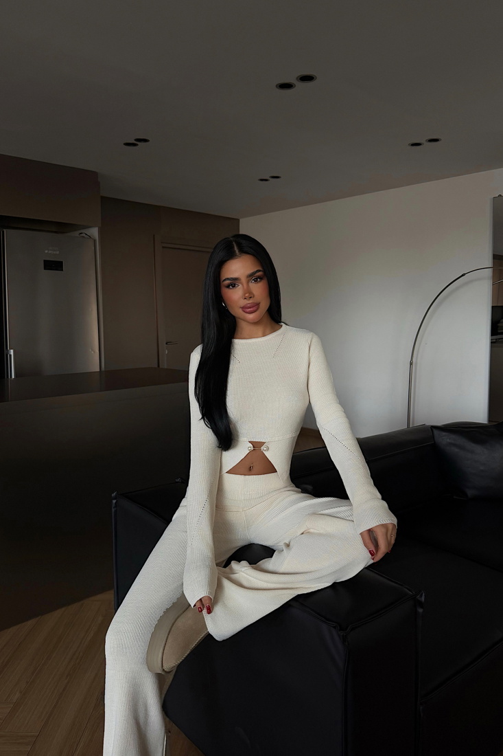 Krem Octavia Triko Takım ATE-4438 - EYYO