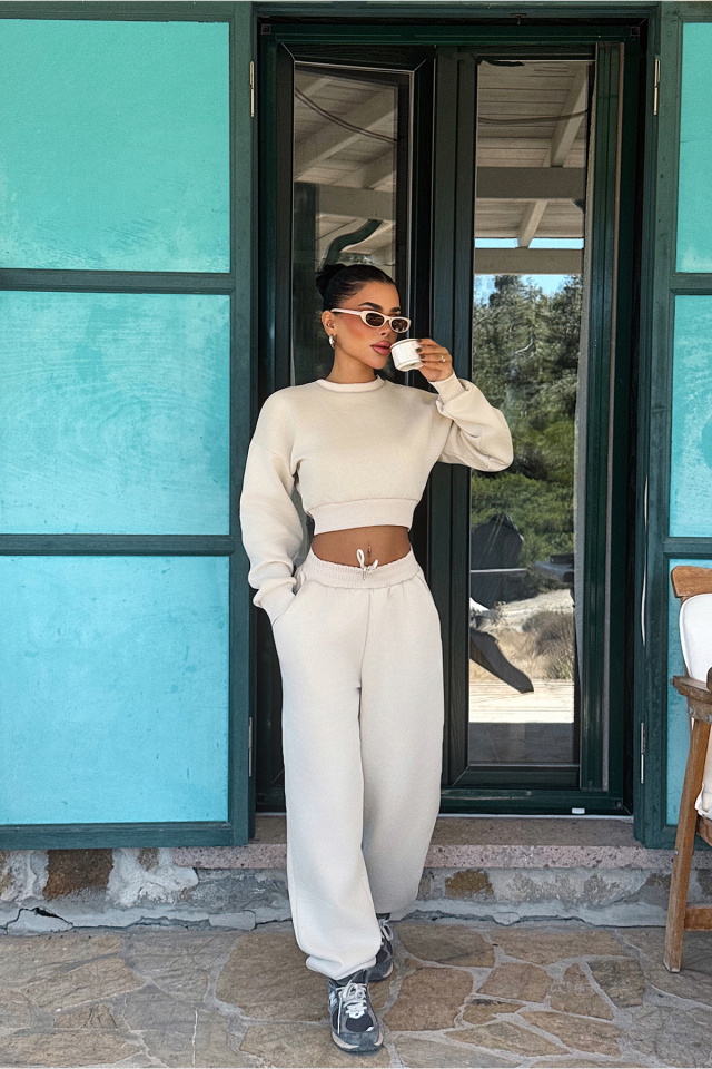 Krem Fluid Eşofman Takım ATE-3701 - 2