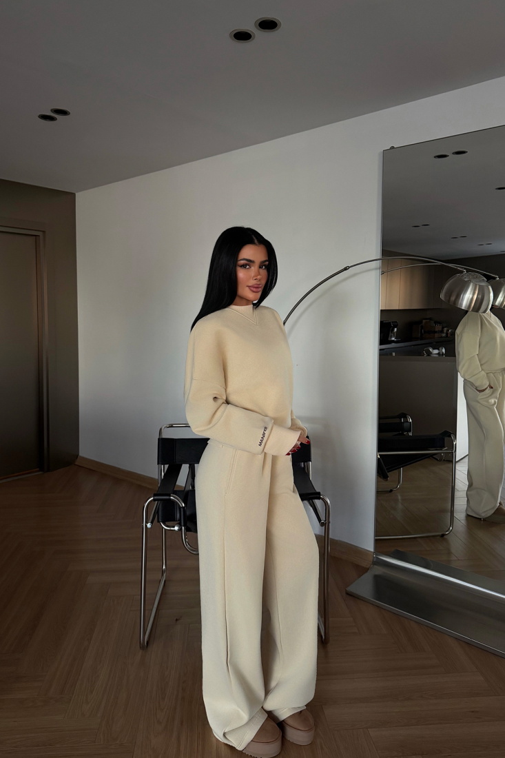 Krem Manifest Eşofman Takımı ATE-4165 - EYYO