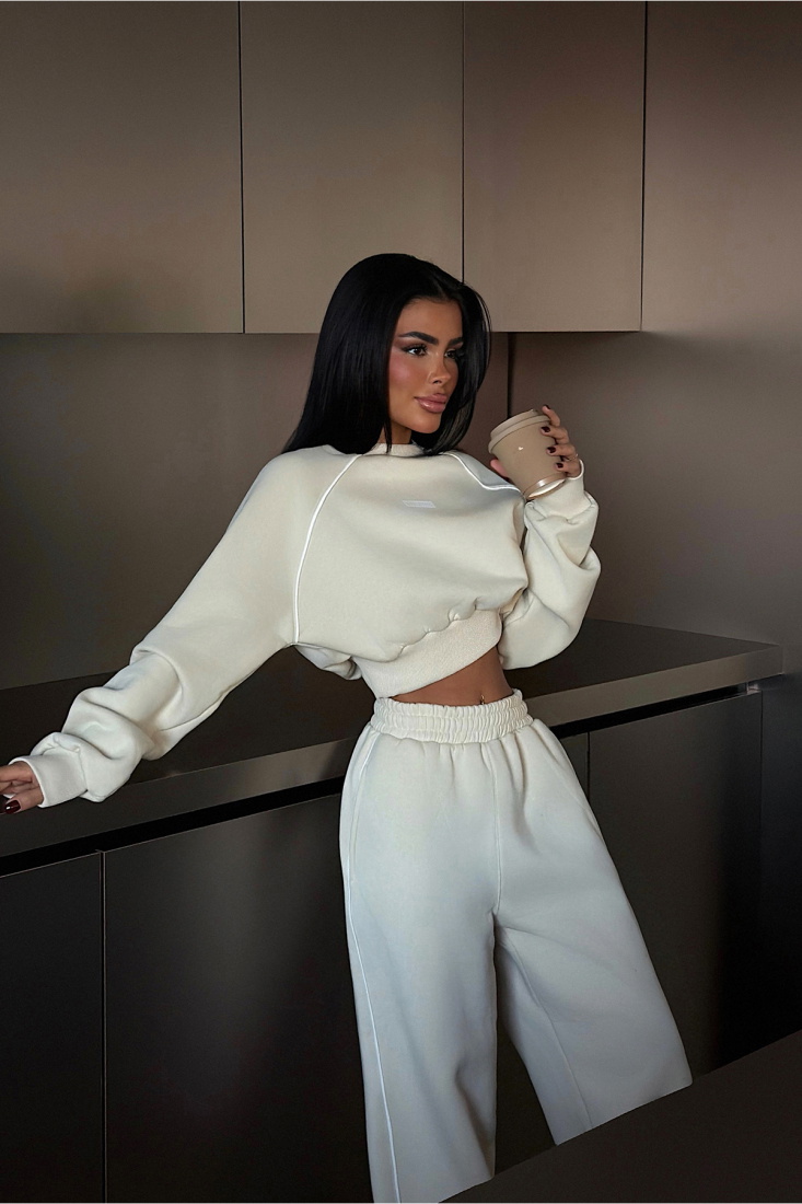 Krem Breathe Eşofman Takımı ATE-3846 - EYYO