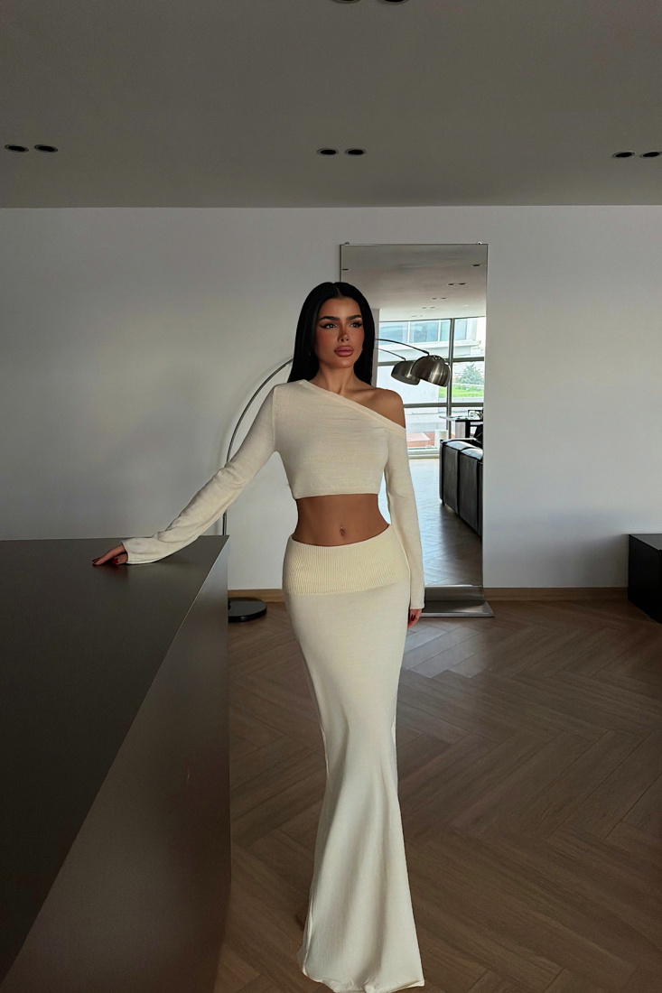 Krem Cashless Triko Takım ATE-4062 - EYYO