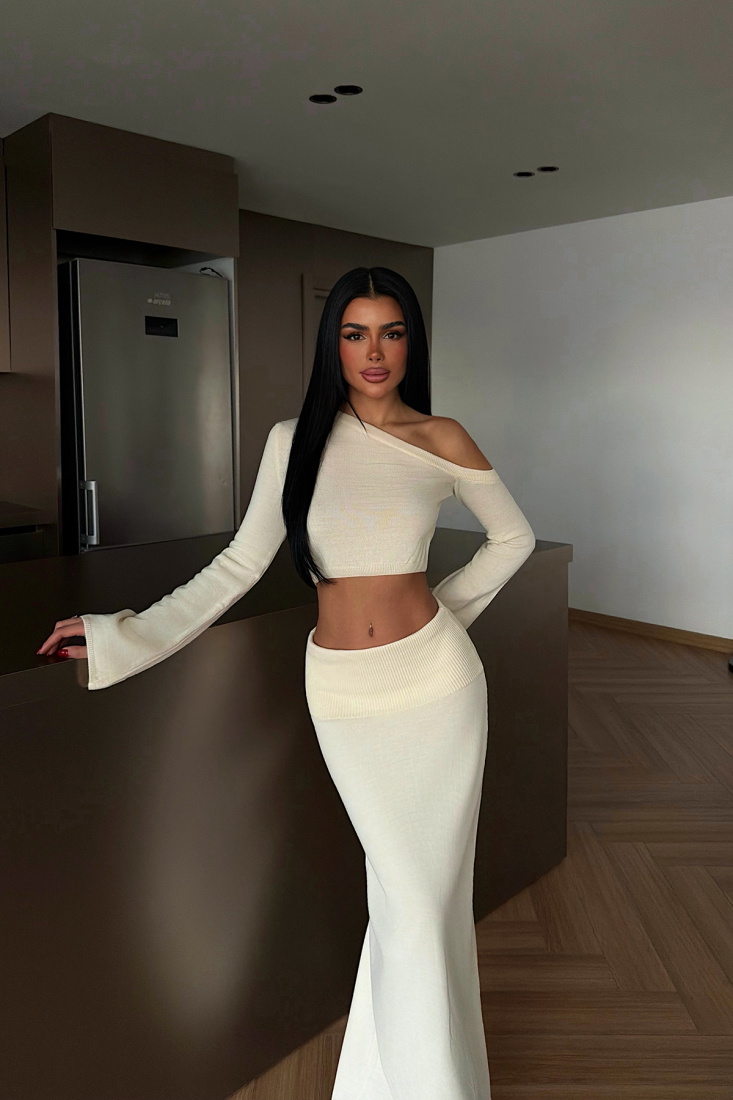 Krem Cashless Triko Takım ATE-4062 - EYYO