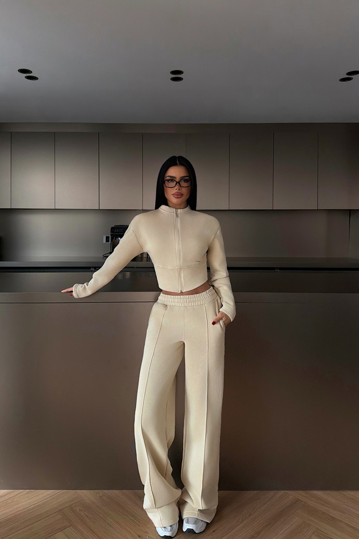 Krem Doutzen Eşofman Takımı ATE-4134 - EYYO