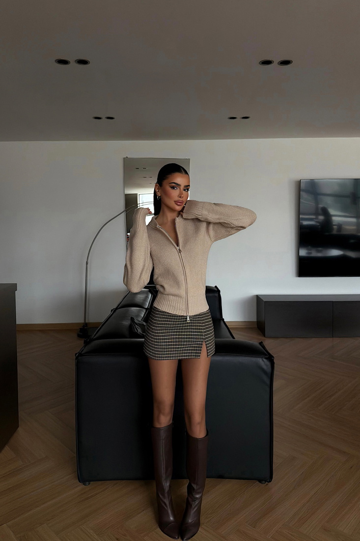 Krem Lilja Triko Hırka ATE-4057 - EYYO