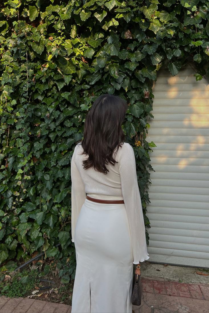 Krem Fitilli Crop Top ATE3240 - EYYO