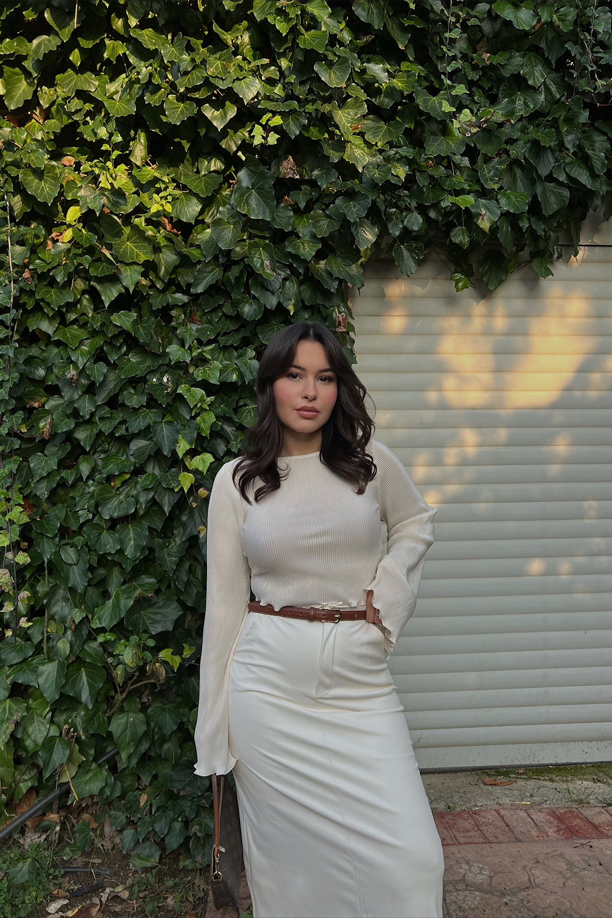 Krem Fitilli Crop Top - 1