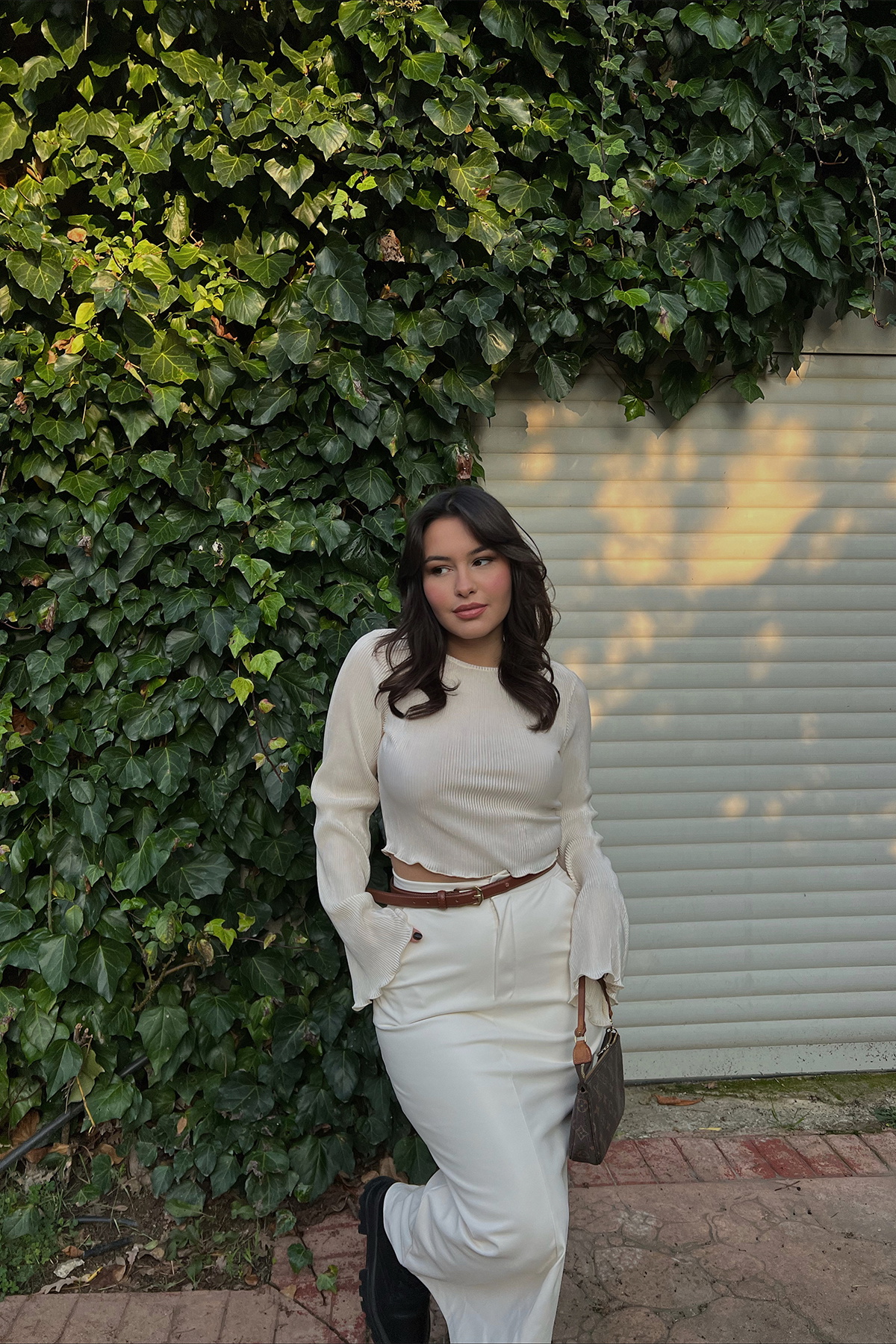 Krem Fitilli Crop Top - 2