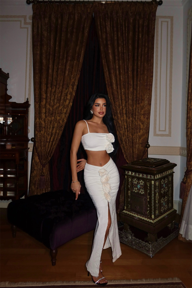 Krem Jolie Gül Detaylı Takım ATE-1652 - EYYO