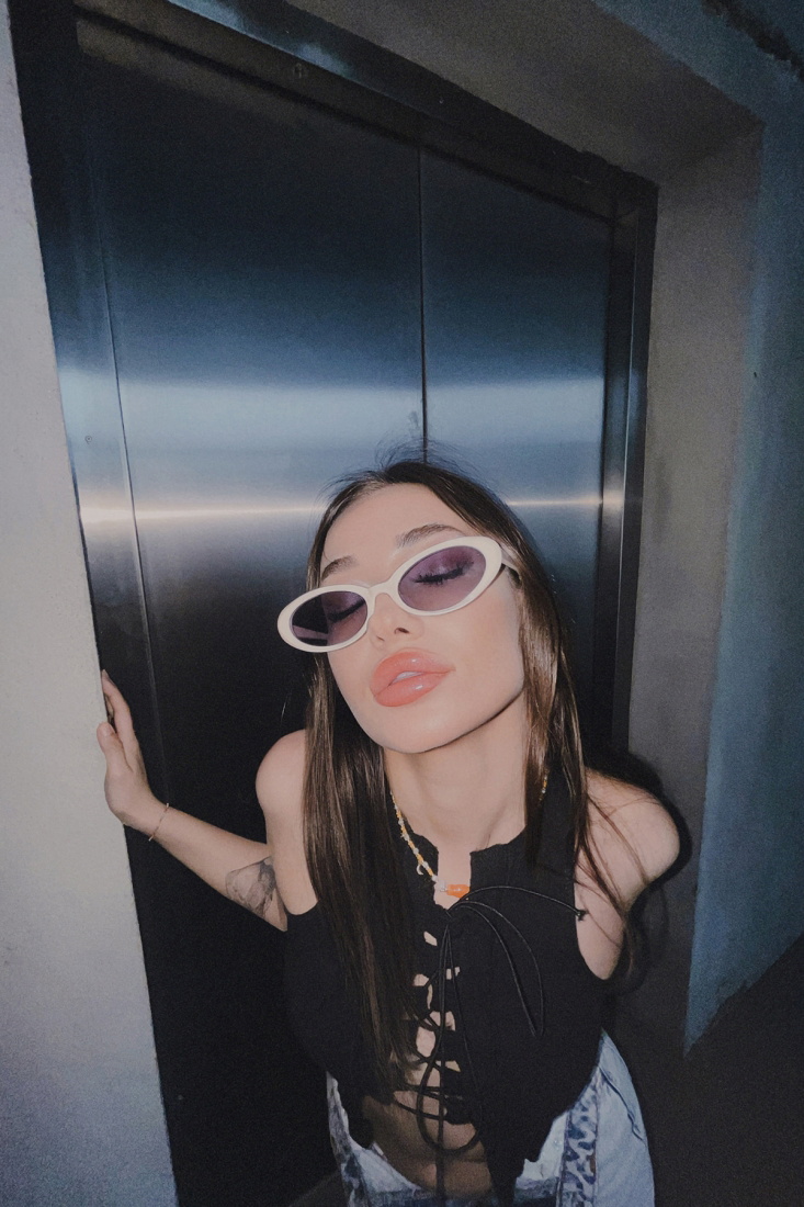 Krem İnce Çerçeveli Gözlük ATE4223 - EYYO