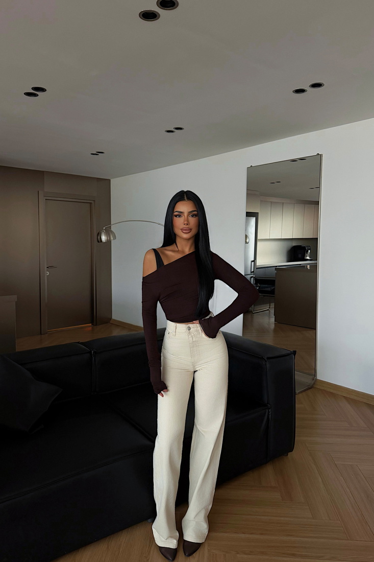 Krem Jean Pantolon ATE-4532 - EYYO