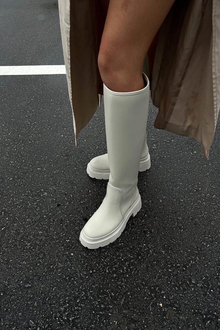 Krem Kalın Taban Çizme ATE2859 - EYYO