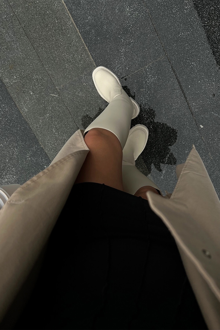 Krem Kalın Taban Çizme ATE2859 - EYYO