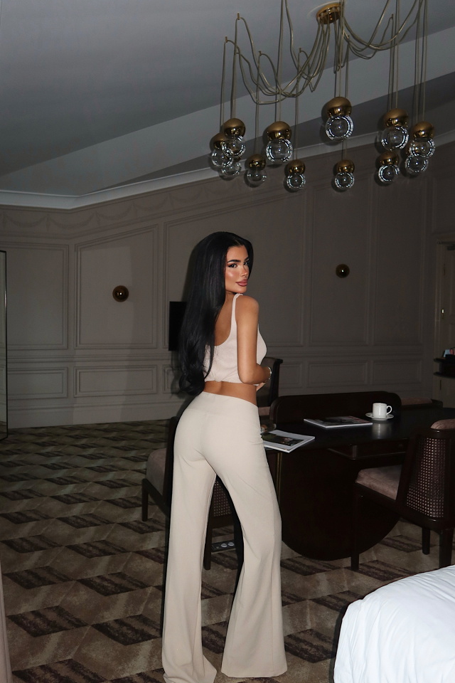 Krem Kemer Detay Pantolon ATE-3555 - 5