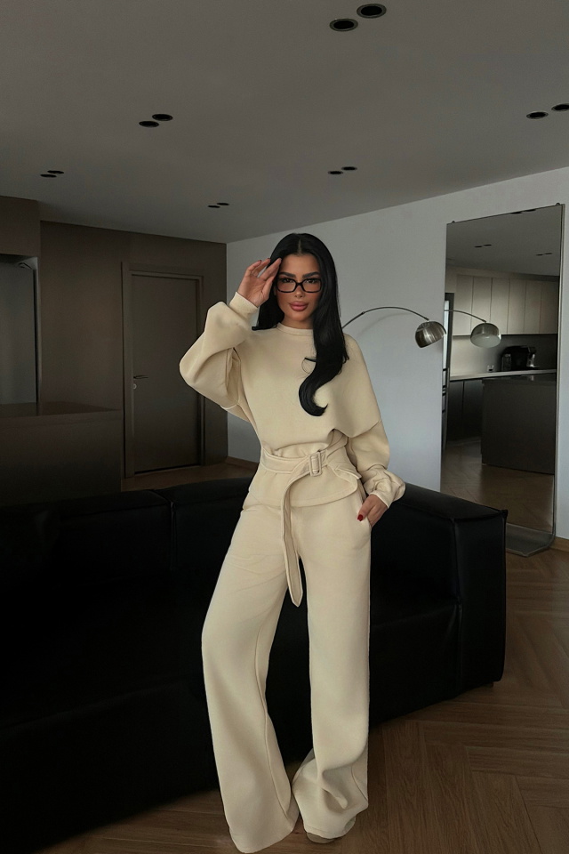 Krem Luzzy Eşofman Takımı ATE-4111 - 2