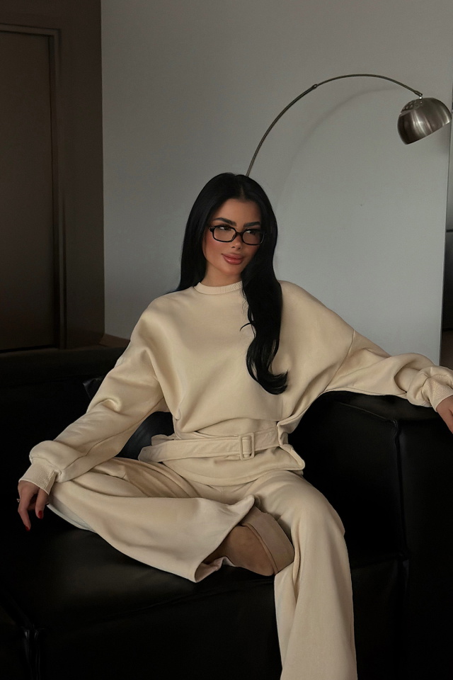 Krem Luzzy Eşofman Takımı ATE-4111 - 3