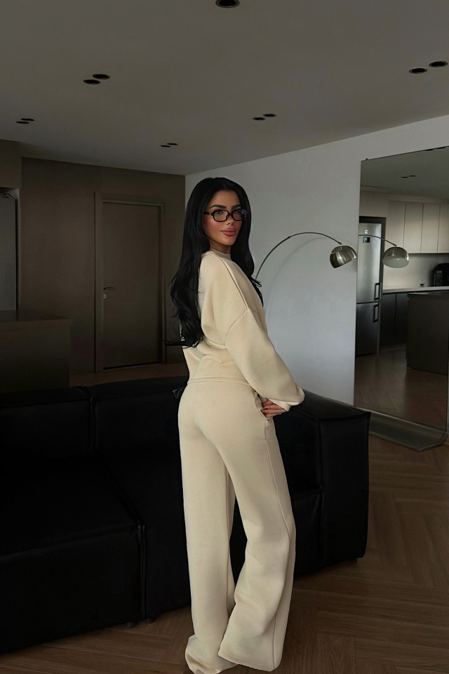 Krem Luzzy Eşofman Takımı ATE-4111 - 4