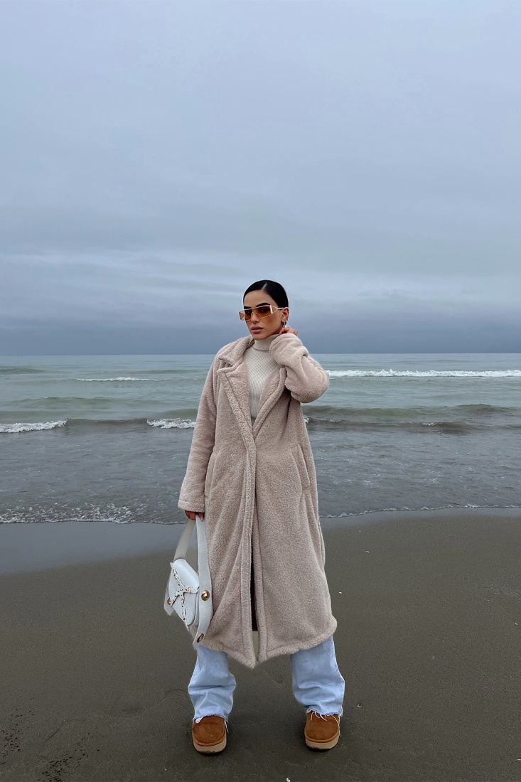 Krem Kruvaze Yaka Kaban ATE3060 - EYYO