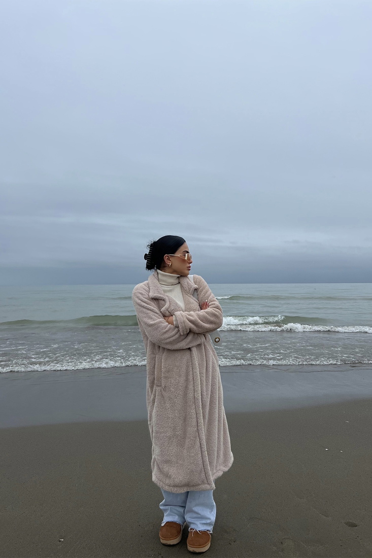 Krem Kruvaze Yaka Kaban ATE3060 - EYYO