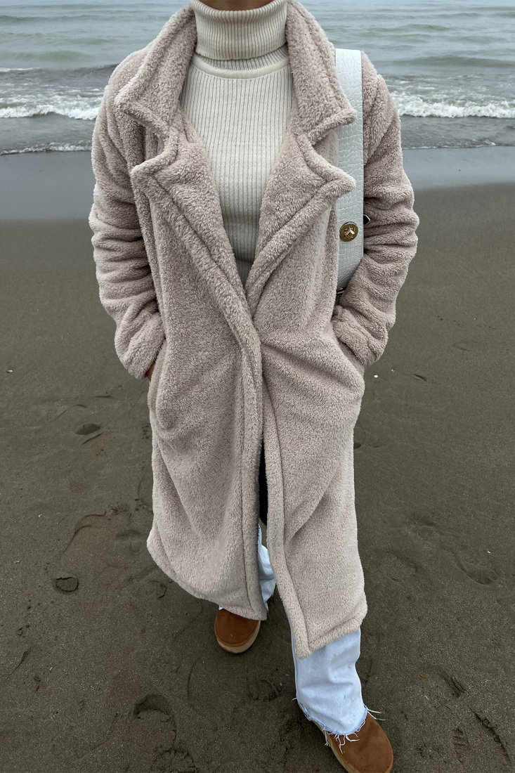 Krem Kruvaze Yaka Kaban ATE3060 - EYYO