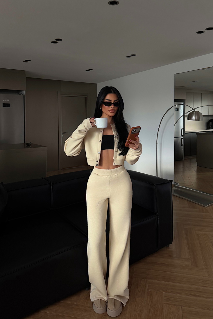 Krem Lotee Eşofman Takım ATE-4314 - EYYO