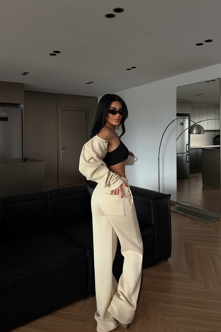 Krem Lotee Eşofman Takım ATE-4314 - EYYO