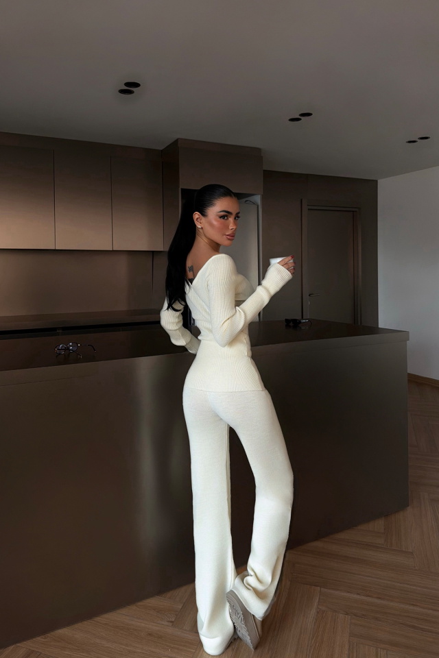 Krem Bowie triko takım ATE-4273 - 4