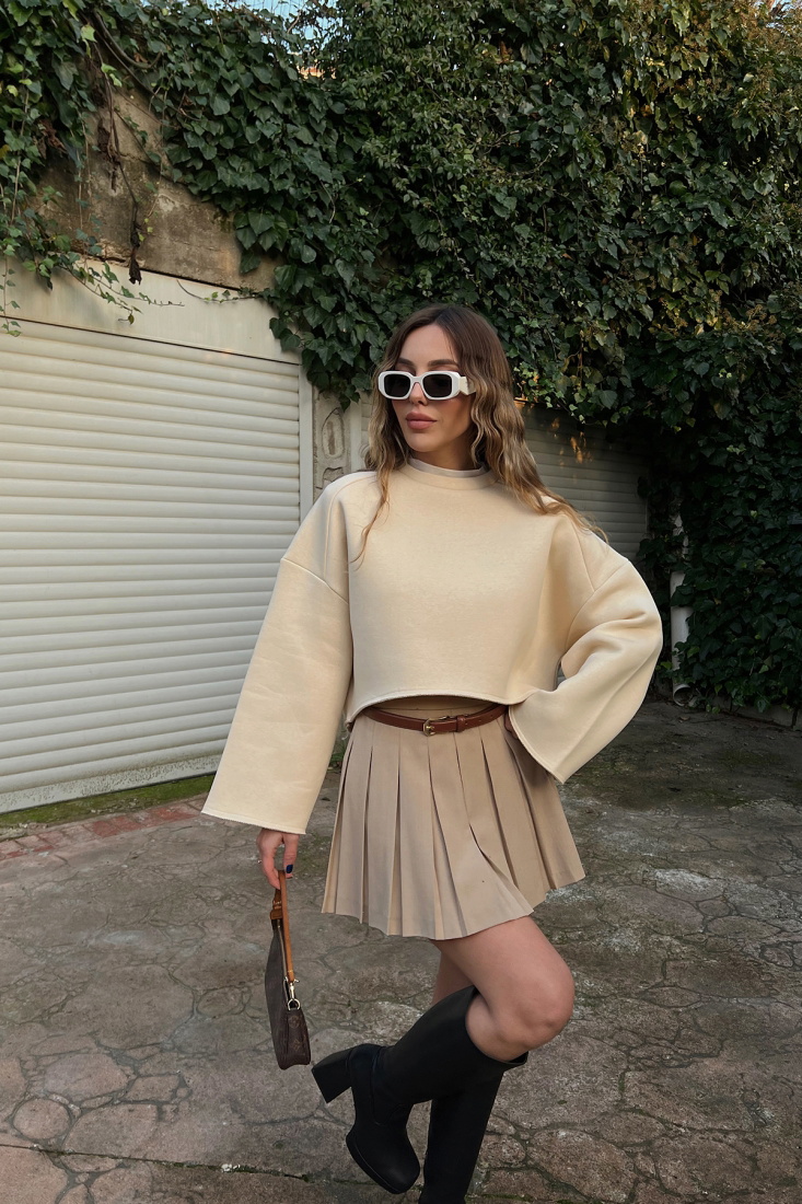 Krem Oversize Sweat ATE3178 - EYYO