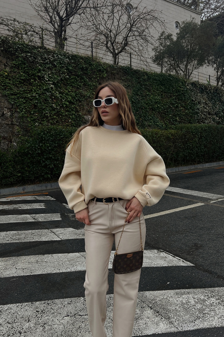 Krem Oversize Sweat ATE3129 - EYYO