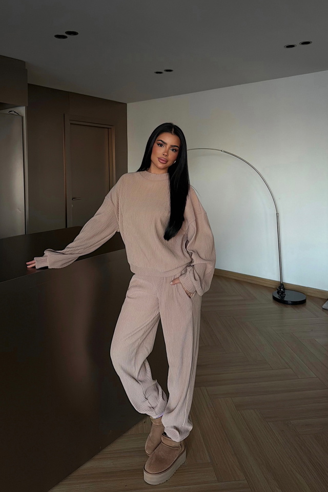 Krem Brimsley Alt Üst Takım ATE-2745 - 2