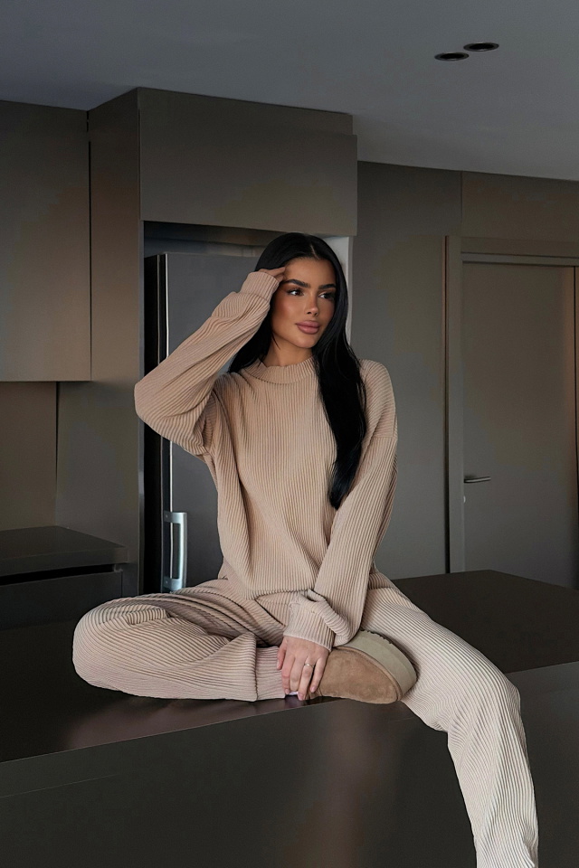 Krem Brimsley Alt Üst Takım ATE-2745 - 3