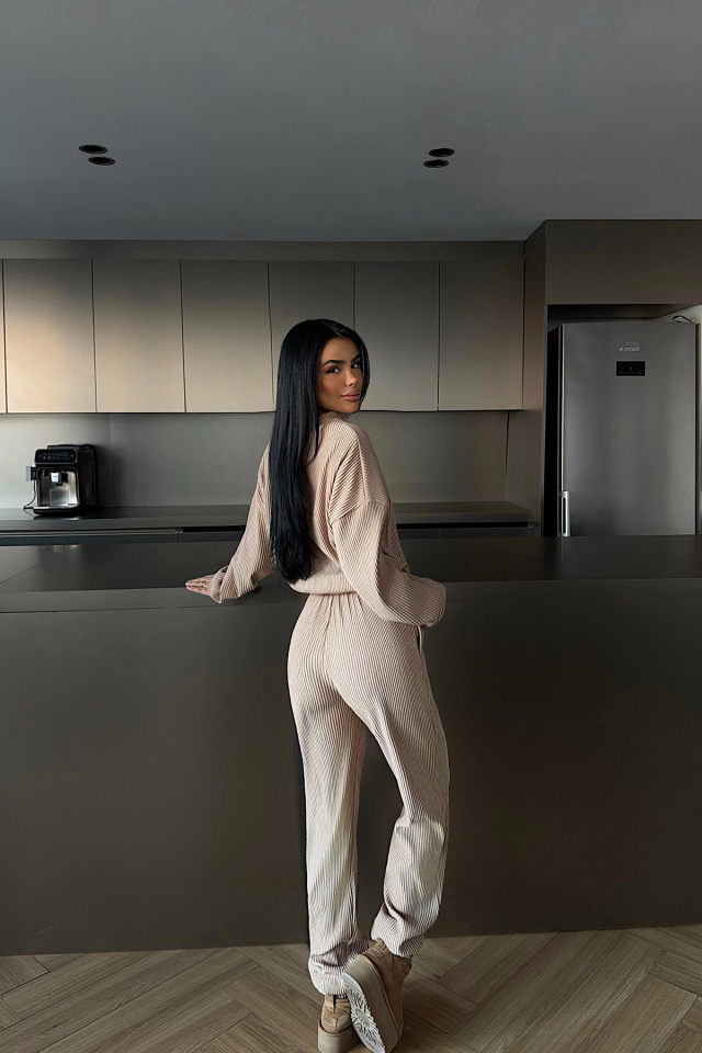 Krem Brimsley Alt Üst Takım ATE-2745 - 4