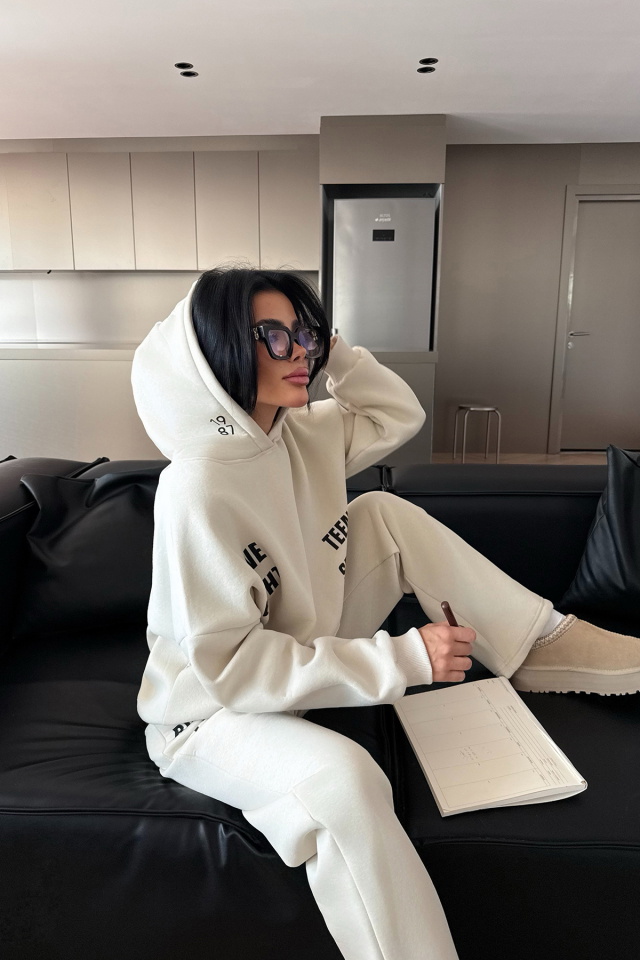 Krem Darcey Eşofman Takım ATE-3709 - 5