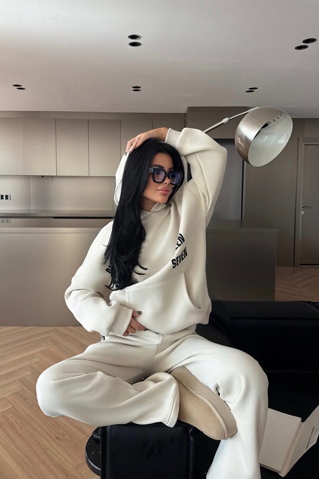 Krem Darcey Eşofman Takım ATE-3709 - 2