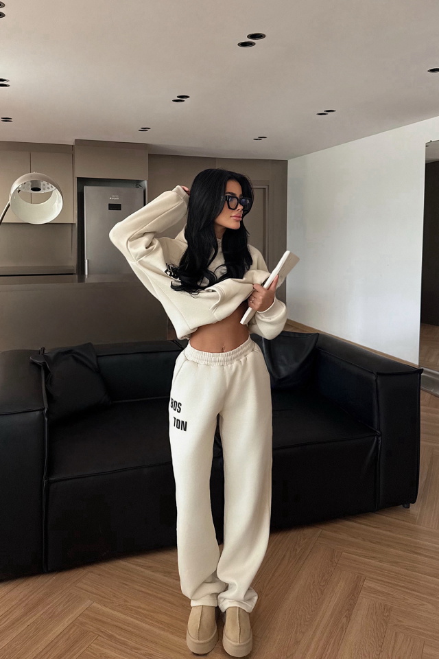 Krem Darcey Eşofman Takım ATE-3709 - 4