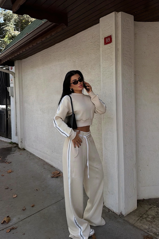 Krem Rinaldi Eşofman Takım ATE-3749 - 1