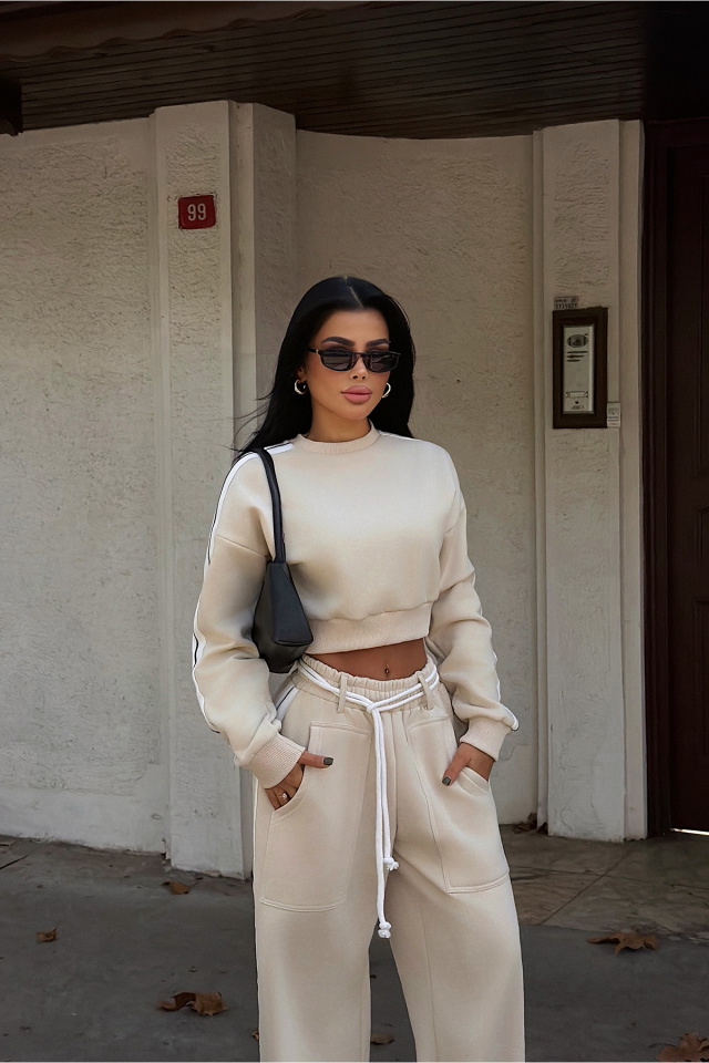 Krem Rinaldi Eşofman Takım ATE-3749 - 4