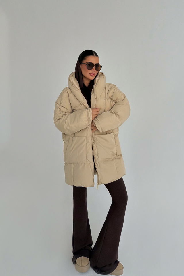 Krem Cossy Şişme Mont ATE-3797 - 2