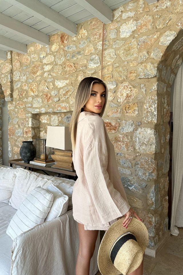 Krem Şortlu Takım ATE8050 - 5
