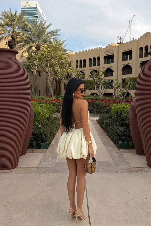 Krem Senda Mini Elbise ATE-3518 - 2