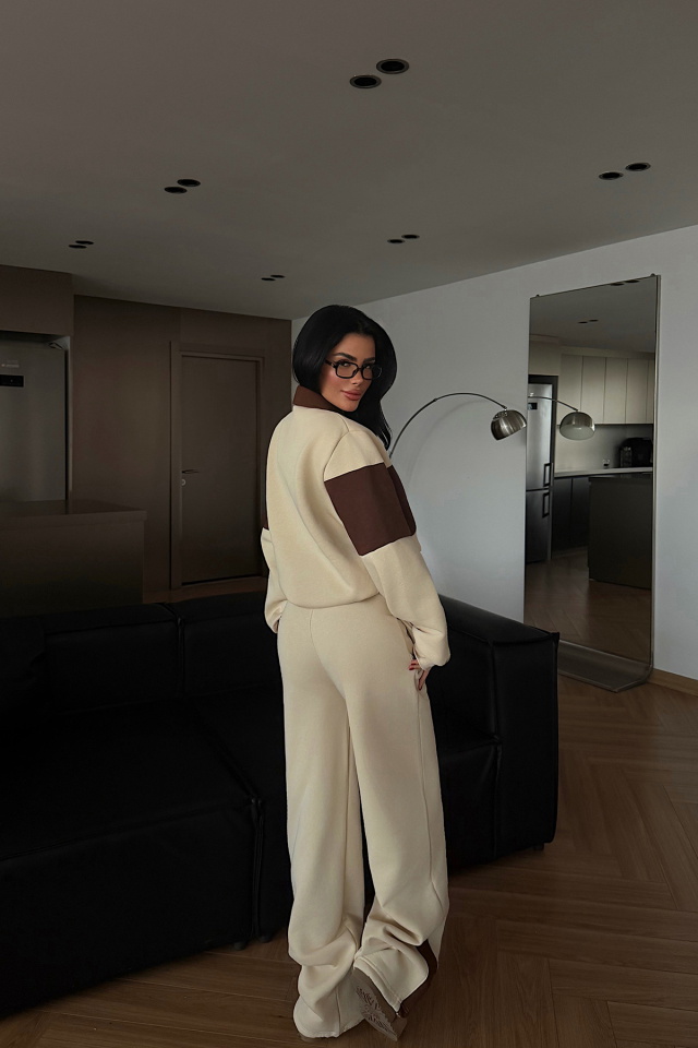 Krem Svanny Eşofman Takımı ATE-4323 - 4