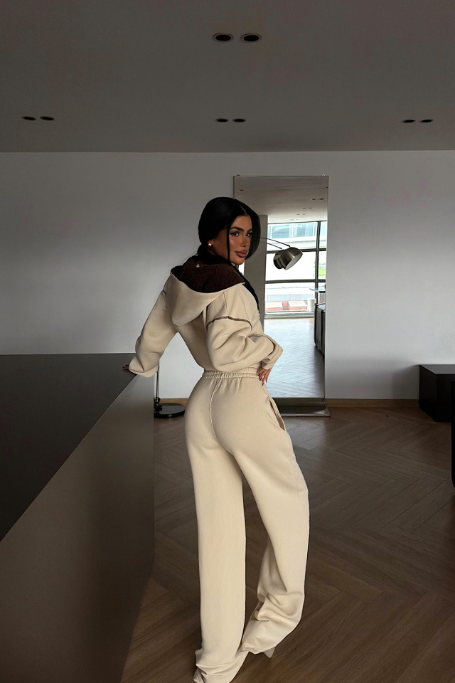 Krem Mattie eşofman takımı ATE-4306 - 4