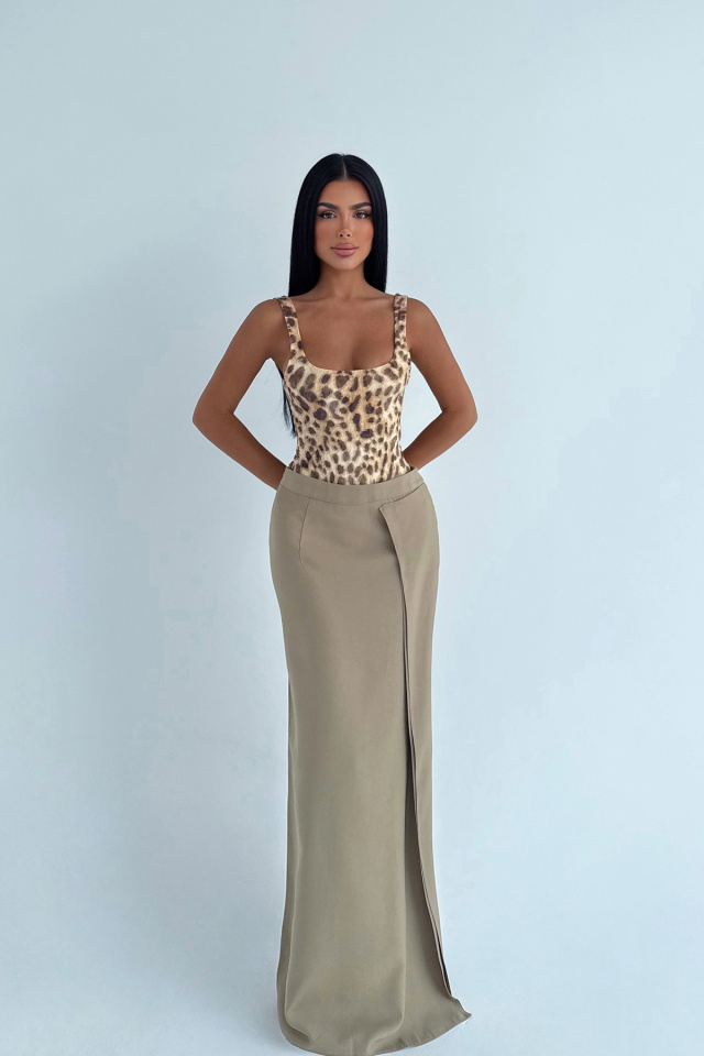 Krem Drea Uzun Etek ATE-2349 - 2