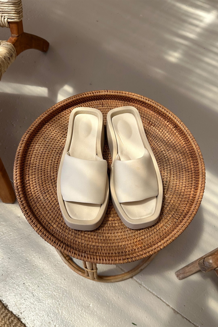 Krem Yüksek Taban Terlik ATEL2056 - EYYO