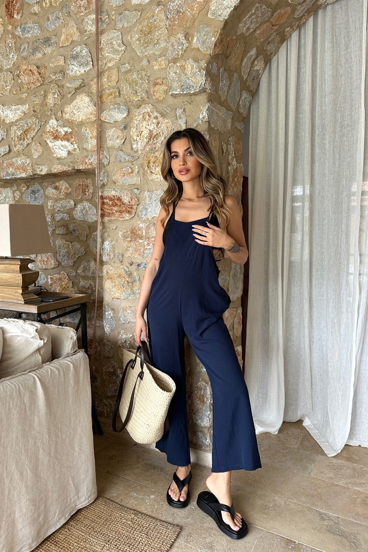 Lacivert Askılı Tulum ATE6349 - EYYO