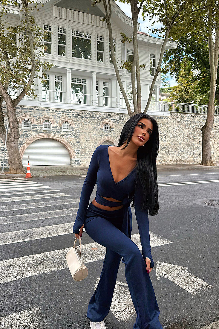 Lacivert Bağlamalı Takım  (1)
